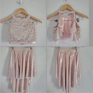 ✨ Pink Sequin Dance Costume Set – Lyrical / Contemporary ✨